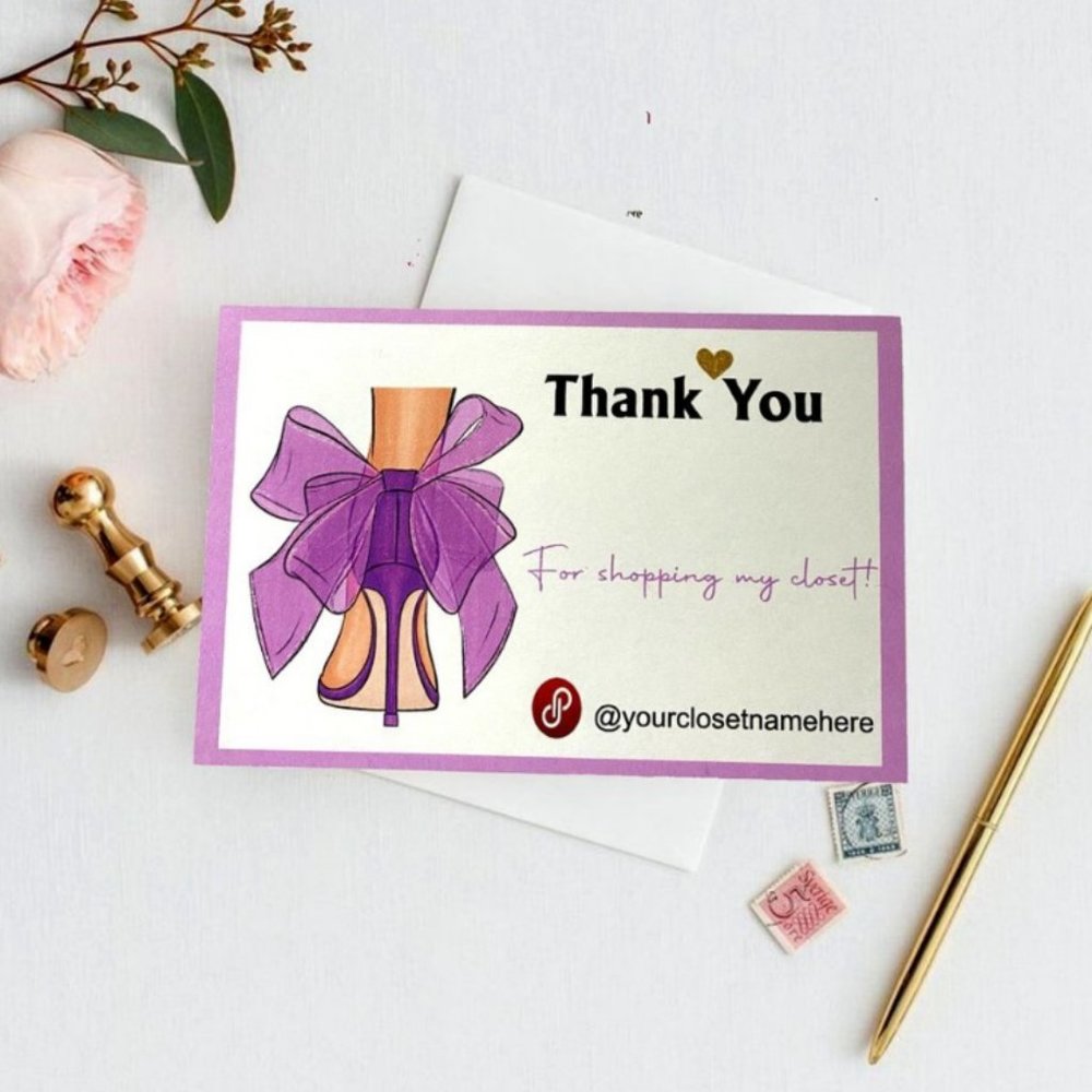 Poshmark Business Purchase  Thank You   Cards